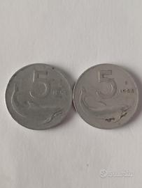 Lotto 2×5 Lire 1954 “Romagnoli” lontana dal bordo