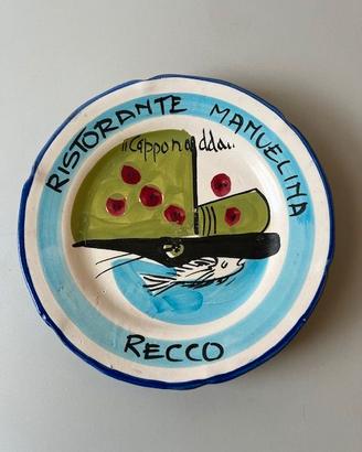 Piatto Buon ricordo Manuelina Recco Originale