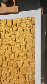 Quadro — 24×30 cm (arte materica, oro)