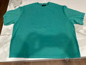 T-shirt Zara oversize verde acqua/turchese XL