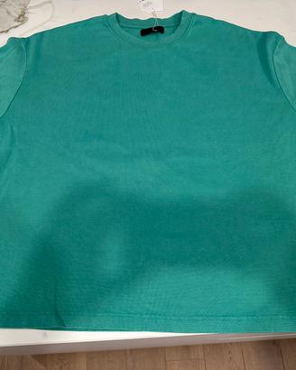 T-shirt Zara oversize verde acqua/turchese XL