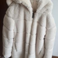 pellicciotto sintetico 11/12 anni bianco