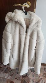 pellicciotto sintetico 11/12 anni bianco