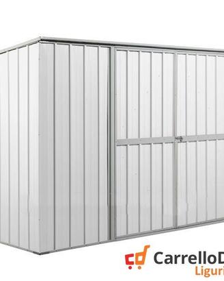 Casetta giardino in Acciaio 345x186cm 6mq bianco
