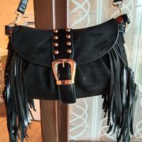 Borsa nera con frange