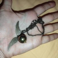 Collana Harry Potter boccino d'oro ciondolo hp