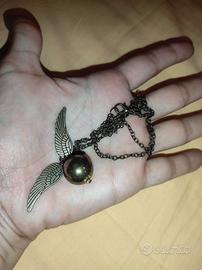 Collana Harry Potter boccino d'oro ciondolo hp