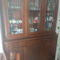 Vetrina (2 pezzi) legno massello