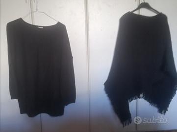 Poncho "Danza" e maglione "Tezenis" misto lana