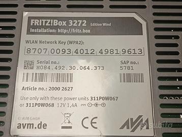 FRITZ! Box 3272 Modem-Router ADSL dati wireless: 4