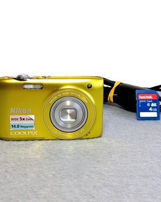 NIKON COOLPIX S3100 fotocamera 14MP GIALLO ORO