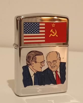 Zippo da collezione Bush Gorbaciov Guerra Fredda
