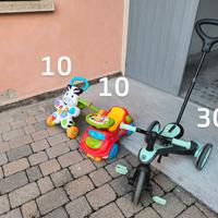 Primi passi e triciclo bambino