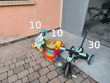 Primi passi e triciclo bambino