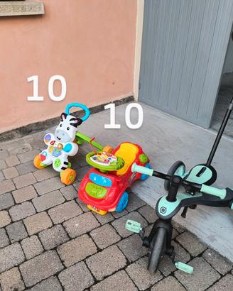 Primi passi e triciclo bambino