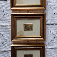 Quadri con torchio a mano in foglia oro