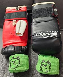 Guantoni boxe Sphinx e fasce sottoguanto