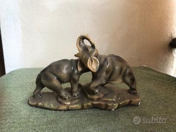 Statua in gesso elefanti - antica