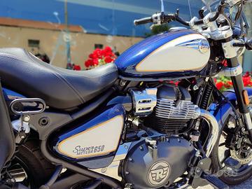 Royal Enfield Super Meteor 650 Celestial Blue tagl