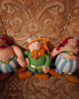 3 Peluche vi tage Asterix e Obelix