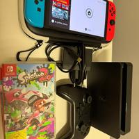 Nintendo switch oled con giochi e accessori