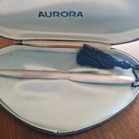 Aurora 'Madamin' penna a sfera in acciaio anni '70