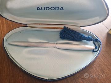 Aurora 'Madamin' penna a sfera in acciaio anni '70