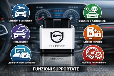 DIAGNOSI & CODIFICA & SBLOCCO OPTIONAL OBD11 VAG