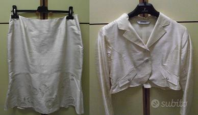 Completo donna gonna/bolerino 100% seta
