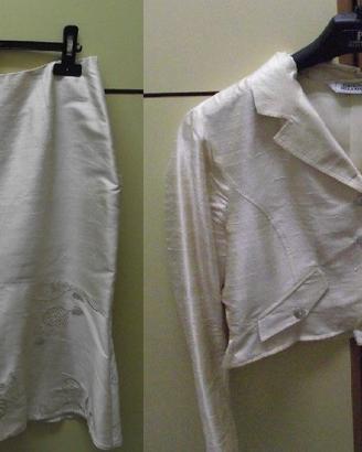 Completo donna gonna/bolerino 100% seta