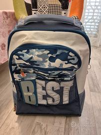 ZAINO SCUOLA CON CARRELLO INCORPORATO.