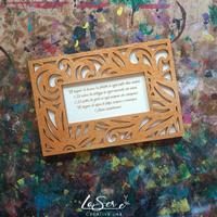 Cornice in legno con dedica personalizzata