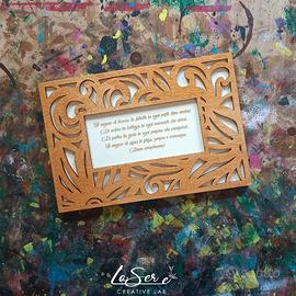 Cornice in legno con dedica personalizzata