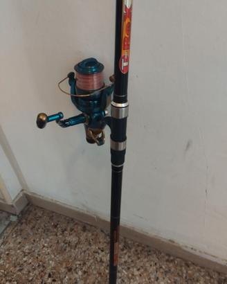 canna surfcasting + mulinello usati solo 2 volte