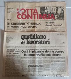Lotta Continua 1973+Quotidiano dei Lavoratori 1978