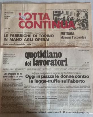 Lotta Continua 1973+Quotidiano dei Lavoratori 1978