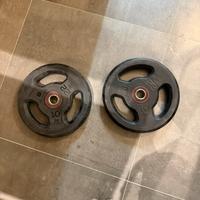 Coppia di dischi gommati per bilanciere 10kg