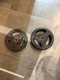 Coppia di dischi gommati per bilanciere 10kg