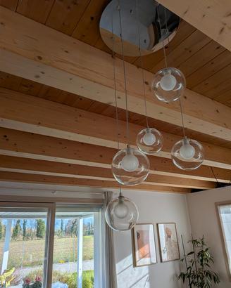 lampadario sfere sospeso