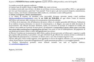 Autovettura liquidazione controllata n. 21/2025
