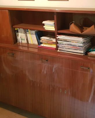 Letto singolo a scomparsa con libreria