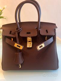 Borsa stile Birkin 25 cm - In pelle
