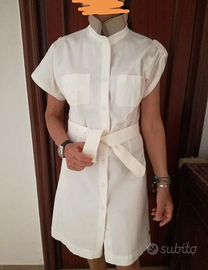 Burberry abito donna bianco 42