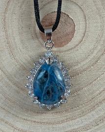 Ciondolo in sodalite e zirconi