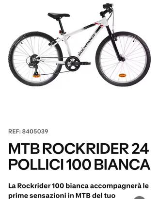 Bicicletta MTB 24 pollici bianca