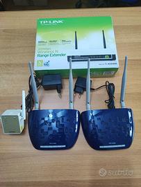 N° 4 RIPETITORI SEGNALE CON SUPPORTO WIFI E ETHERN