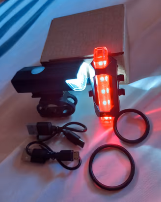 Luci bici anteriori e posteriori ricaricabili  Usb