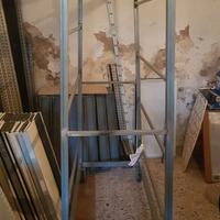 CARRELLO FERRO ESPOSITORE X ROTOLI RETI TELI BRICO