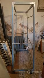 CARRELLO FERRO ESPOSITORE X ROTOLI RETI TELI BRICO