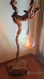 lampada legno